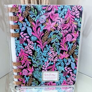 NEW Lilly Pulitzer Luxe Spiral Floral 180pg Notebook Calypso Coast